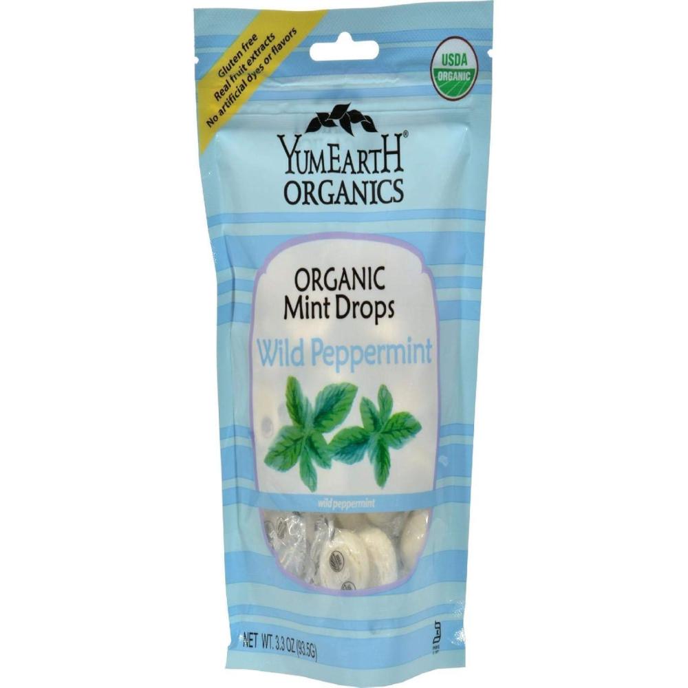 imageYumEarth Organic Fruit Drops Hard Candy Assorted Flavors 425 Pound Pack of 1  Allergy Friendly Non GMO Gluten Free Vegan Packaging May VaryMint