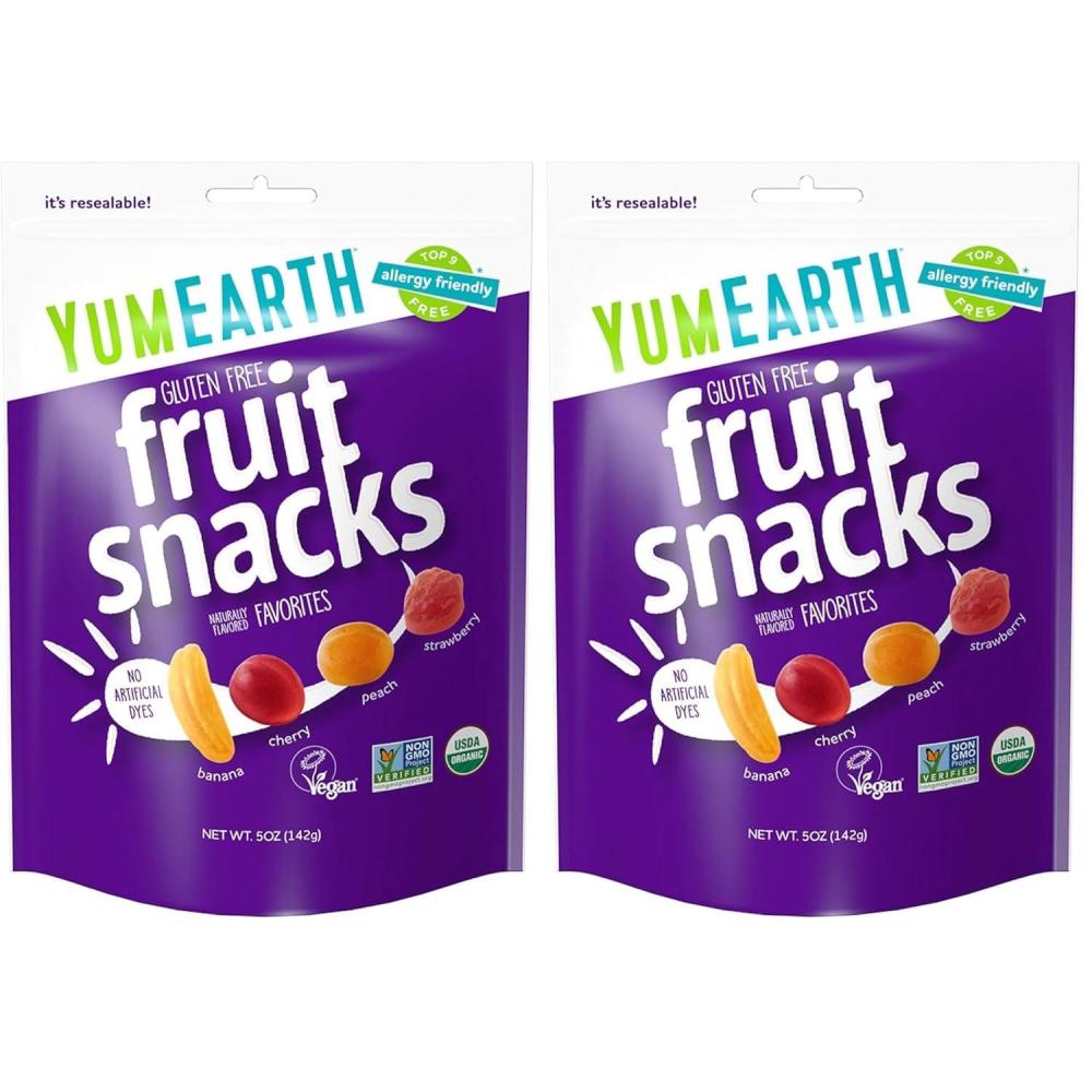 imageYumEarth Organic Fruit Snacks Assorted 5 Oz5 Ounce Pack of 2