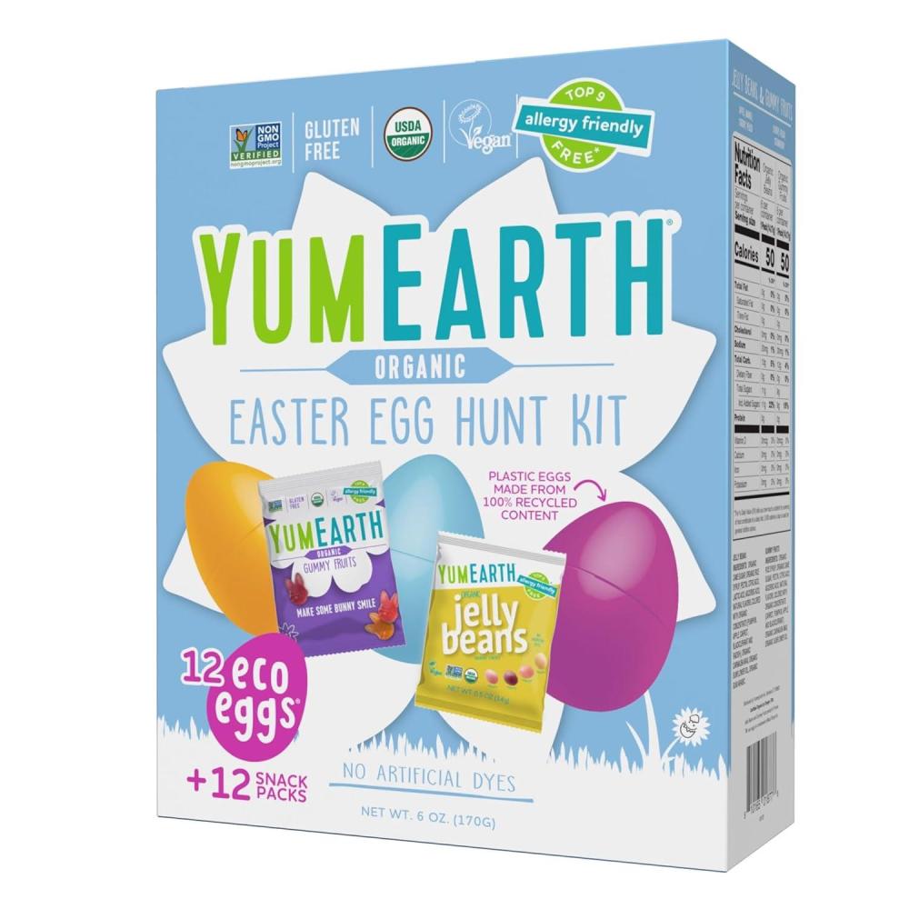 imageYumEarth Easter Candy Organic Gummy Fruits 4 Ounce  Spring Fruit Flavors  Allergy Friendly Gluten Free NonGMO Vegan No Artificial Flavors or Dyes6 Ounce