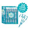 YumEarth Organic Candy Canes – Individually Wrapped Full Size Blue Raspberry Candy Canes – Dye Free, Allergy Friendly, Non GMO, Gluten Free, Vegan – 10 Count (Pack of 1)(Blue Raspberry Candy Canes)