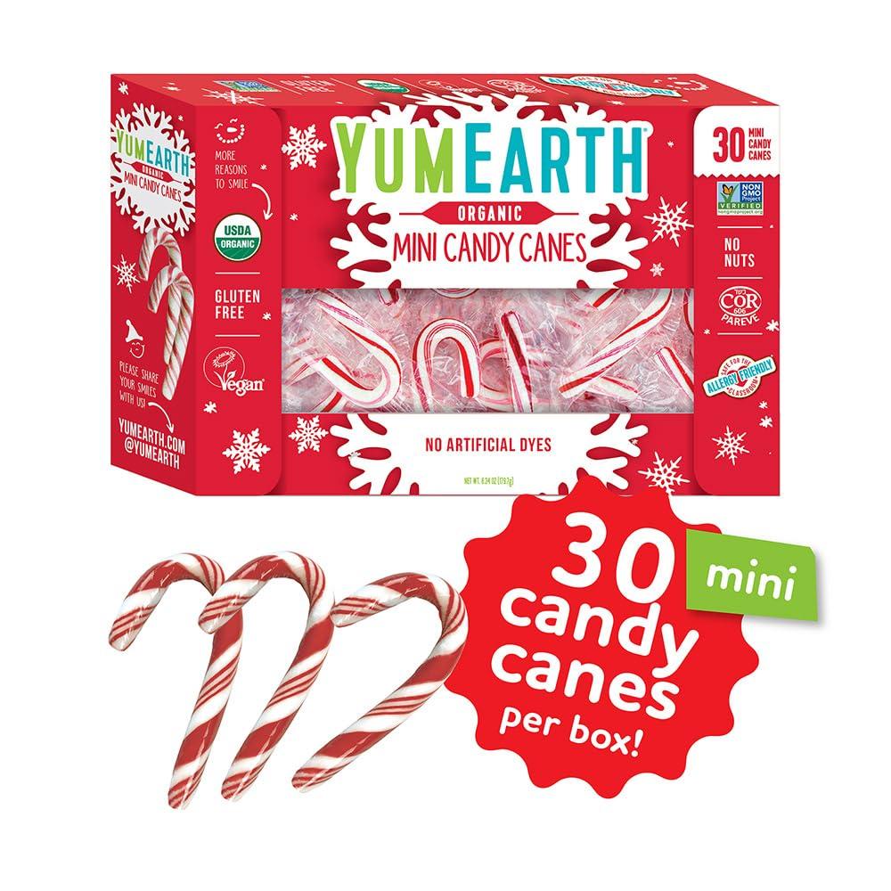 imageYumEarth Holiday Peppermint Puff Box 20ozPeppermint Mini Candy Canes