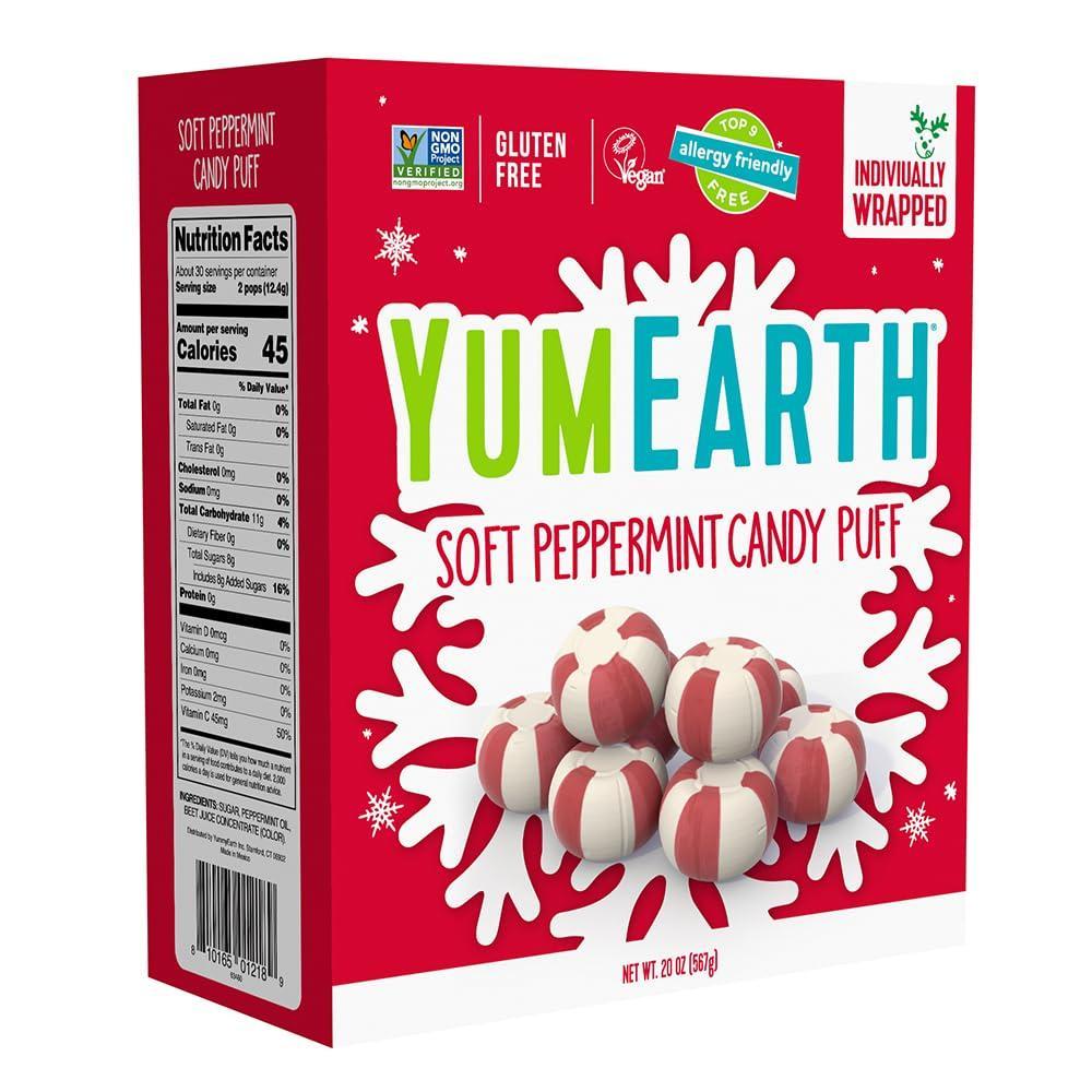imageYumEarth Holiday Peppermint Puff Box 20ozPeppermint Puff Mints