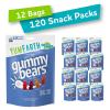 YumEarth Gummy Bears, Assorted Flavors, 10 Snack Packs Per Bag (Pack of 12)