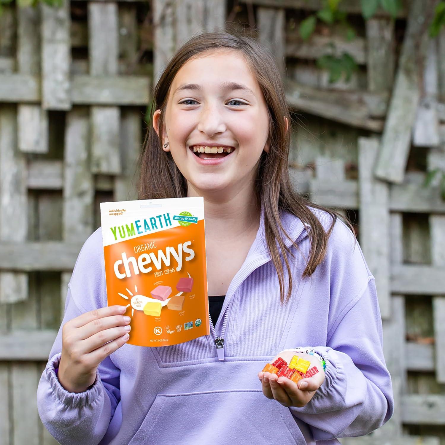 image:imageYumEarth Chewys Fruity Reds Organic Candy No Artificial Dyes Gluten Free NonGMO Vegan Allergy Friendly 5oz Pack of 6Original