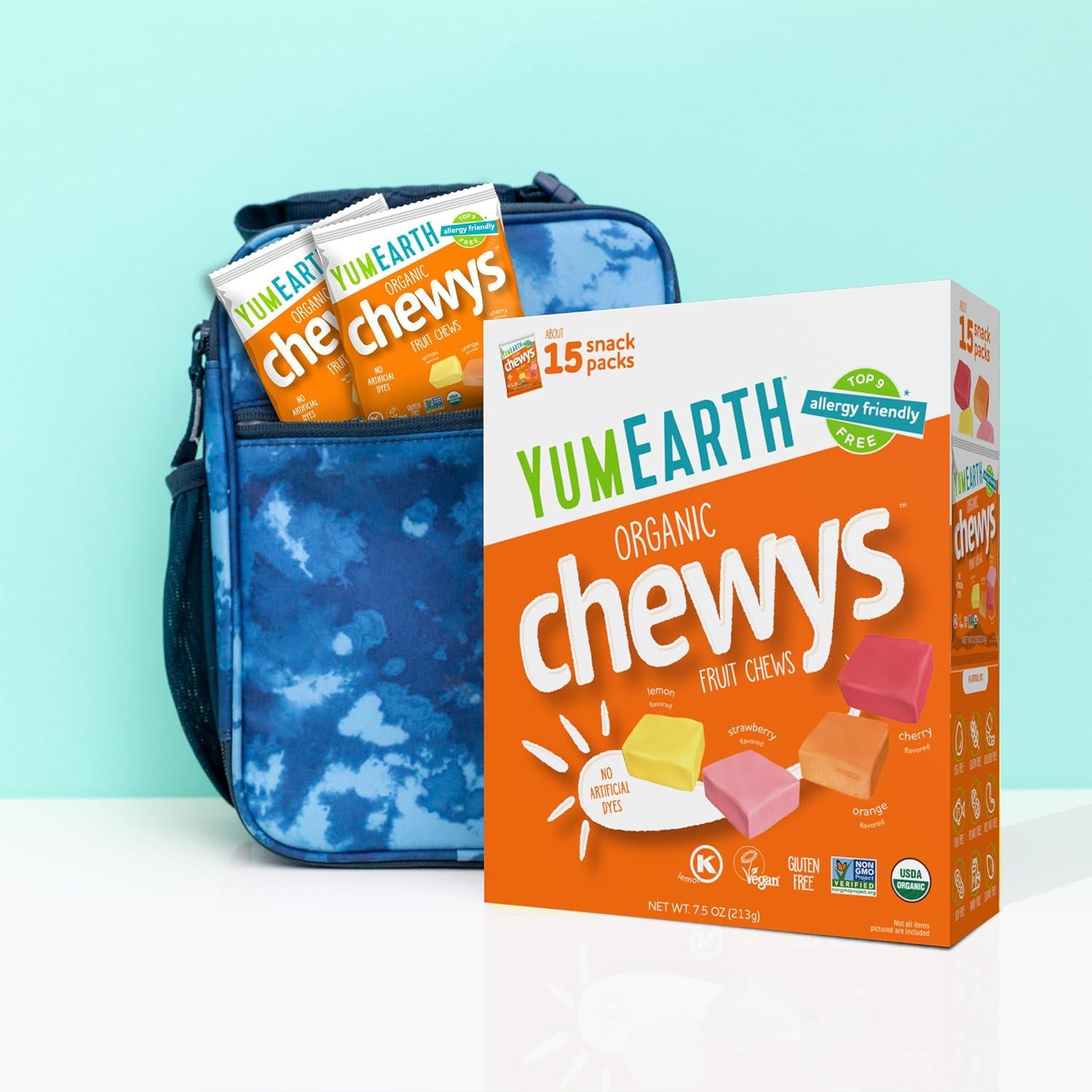 image:imageYumEarth Chewys Fruity Reds Organic Candy No Artificial Dyes Gluten Free NonGMO Vegan Allergy Friendly 5oz Pack of 6Original