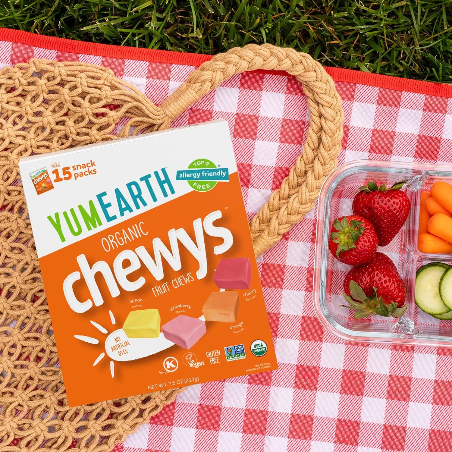 image:imageYumEarth Chewys Fruity Reds Organic Candy No Artificial Dyes Gluten Free NonGMO Vegan Allergy Friendly 5oz Pack of 6Original