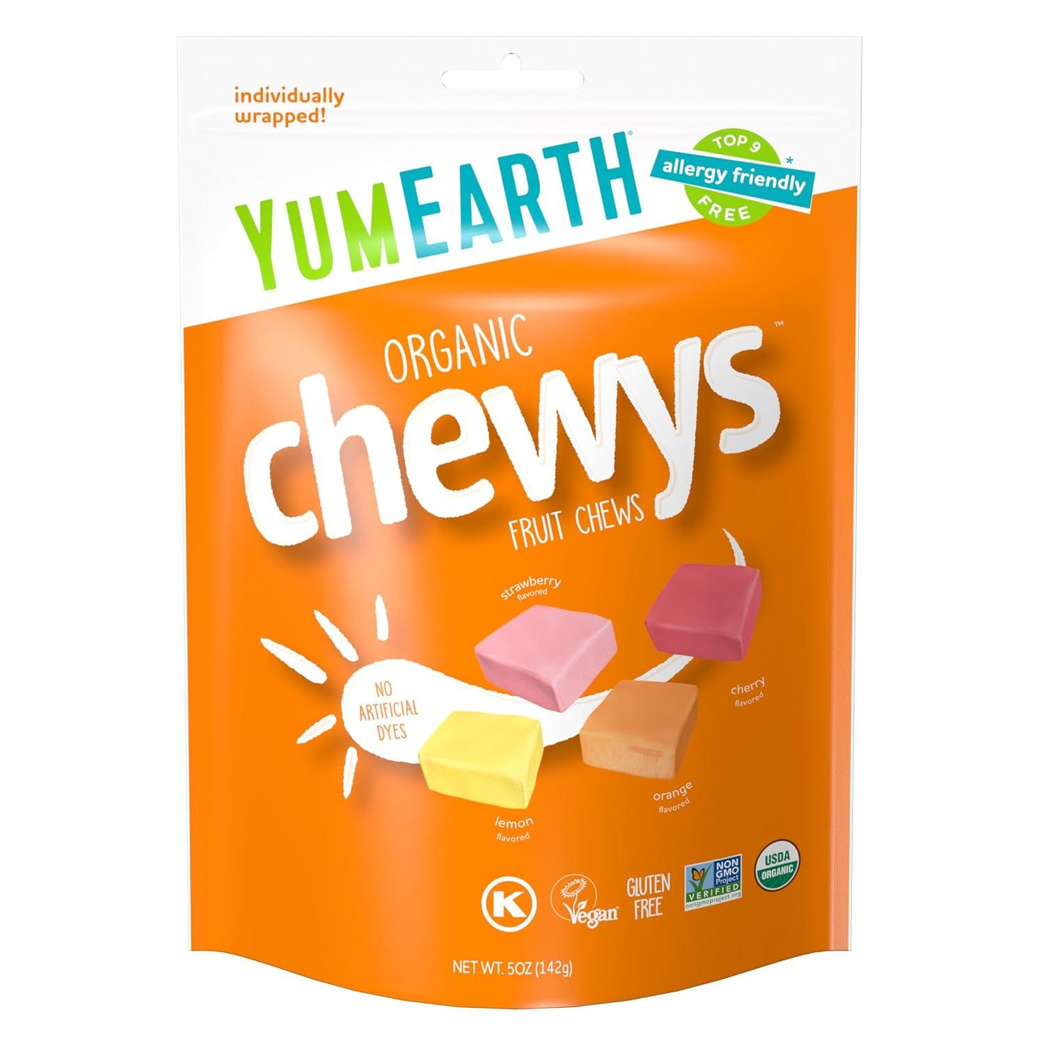 image:imageYumEarth Chewys Fruity Reds Organic Candy No Artificial Dyes Gluten Free NonGMO Vegan Allergy Friendly 5oz Pack of 6Original