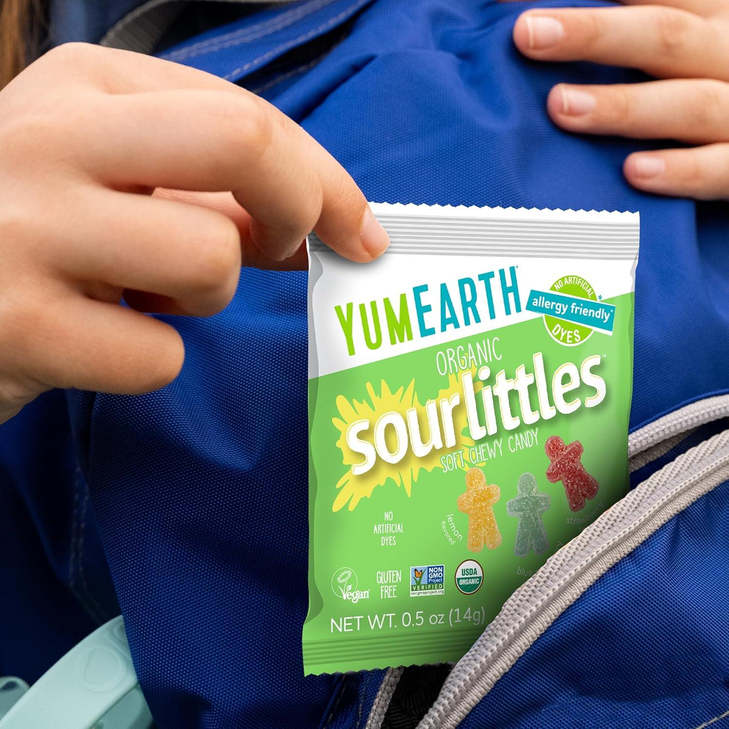 image:imageYumEarth Organic Sour Littles Chewy Candy Allergy Friendly Top 9 Free No Artificial Dyes Non GMO Gluten Free Vegan Candy Snacks 5 Ounce Bag05 Ounce Pack of 15