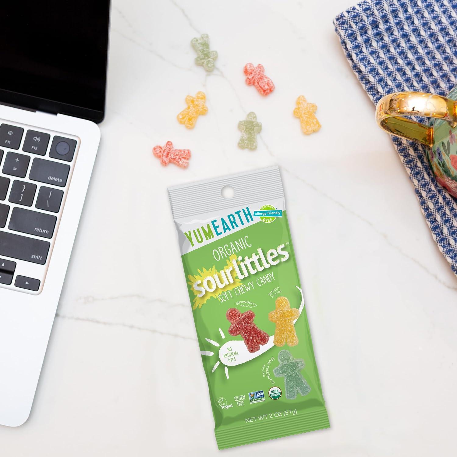 image:imageYumEarth Organic Sour Littles Chewy Candy Allergy Friendly Top 9 Free No Artificial Dyes Non GMO Gluten Free Vegan Candy Snacks 5 Ounce Bag2 Ounce Pack of 1
