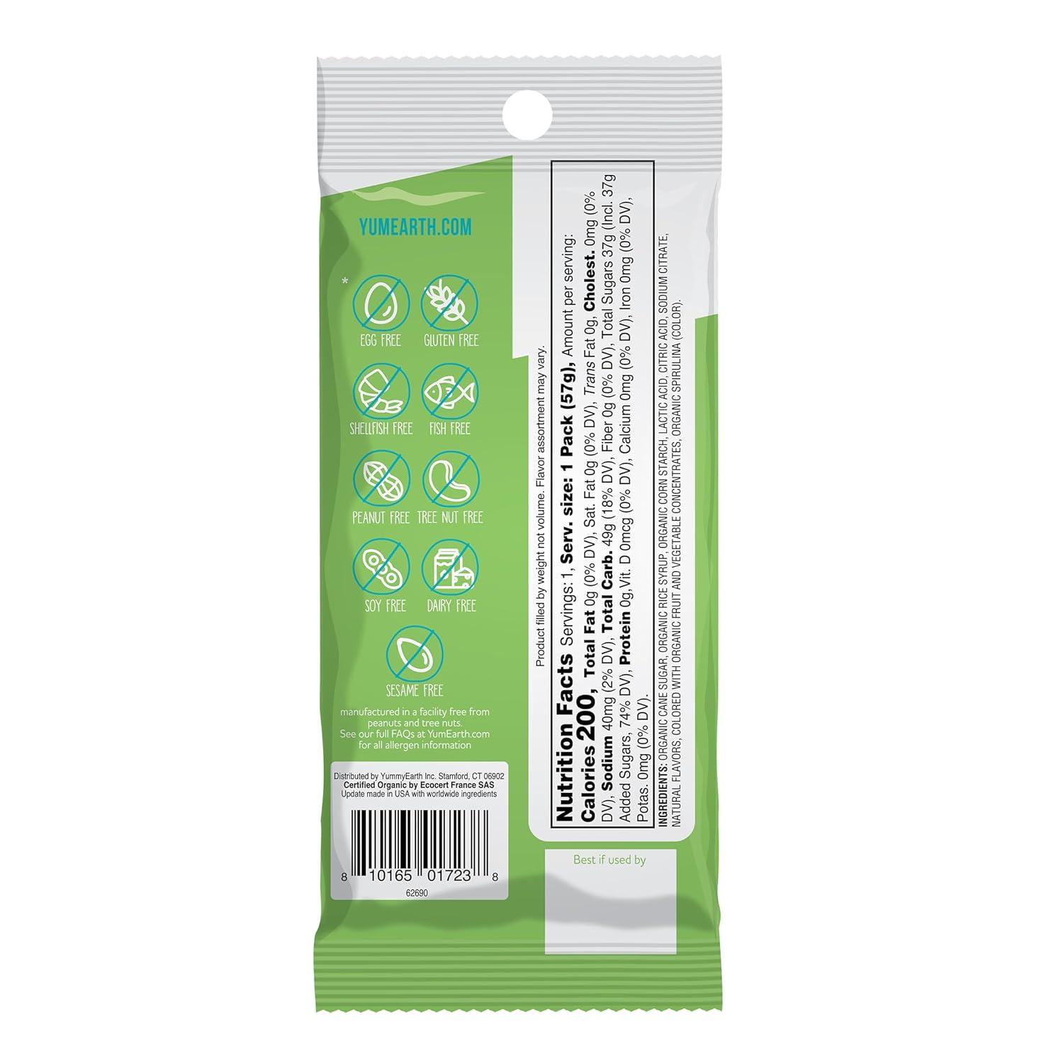 image:imageYumEarth Organic Sour Littles Chewy Candy Allergy Friendly Top 9 Free No Artificial Dyes Non GMO Gluten Free Vegan Candy Snacks 5 Ounce Bag2 Ounce Pack of 1