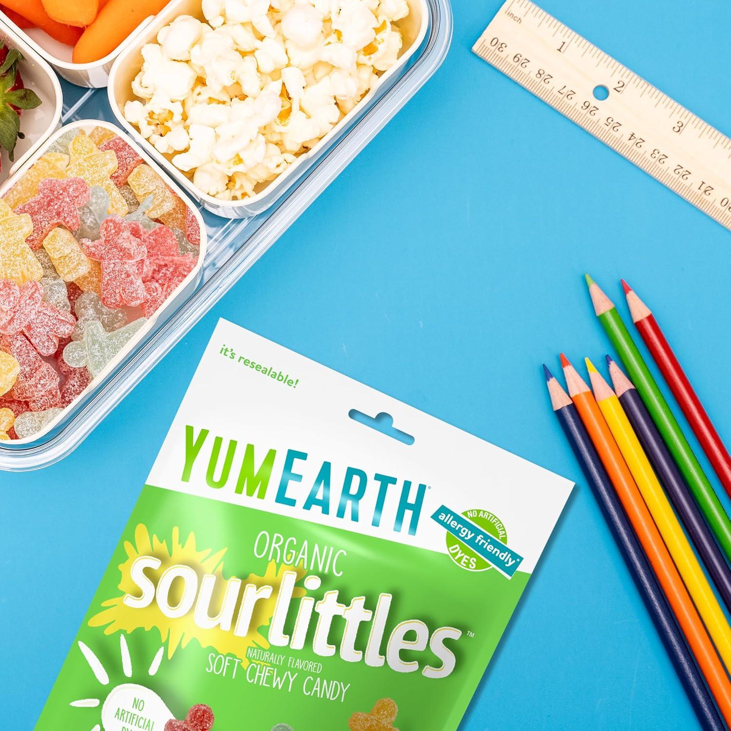 image:imageYumEarth Organic Sour Littles Chewy Candy Allergy Friendly Top 9 Free No Artificial Dyes Non GMO Gluten Free Vegan Candy Snacks 5 Ounce Bag5 Ounce Pack of 2