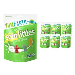YumEarth Organic Sour Littles Chewy Candy – Allergy Friendly (Top 9 Free), No Artificial Dyes, Non GMO, Gluten Free, Vegan Candy Snacks – 5 Ounce Bag(5 Ounce (Pack of 6))