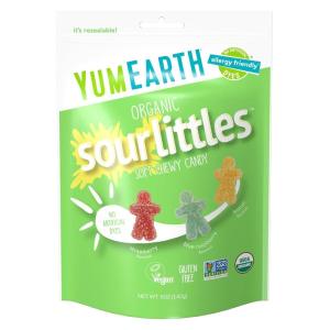 YumEarth Organic Sour Littles Chewy Candy – Allergy Friendly (Top 9 Free), No Artificial Dyes, Non GMO, Gluten Free, Vegan Candy Snacks – 5 Ounce Bag(5 Ounce (Pack of 1))