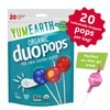 YumEarth Organic Duo Pops, Lollipops with Fruit Chew Centers – Allergy Friendly (Top 9 Free), No Artificial Dyes, Non GMO, Gluten Free, Vegan Candy Snacks – Individually Wrapped Pops (20 Count (Pack of 1))(20 Count (Pack of 1))
