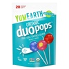YumEarth Organic Duo Pops, Lollipops with Fruit Chew Centers – Allergy Friendly (Top 9 Free), No Artificial Dyes, Non GMO, Gluten Free, Vegan Candy Snacks – Individually Wrapped Pops (20 Count (Pack of 1))(20 Count (Pack of 3))
