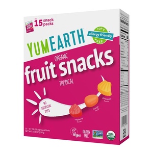 YumEarth Organic Fruit Snacks (Pack of 15) – 0.7 oz Snack Packs – Non GMO, Gluten Free, Vegan, Dye Free(Tropical)